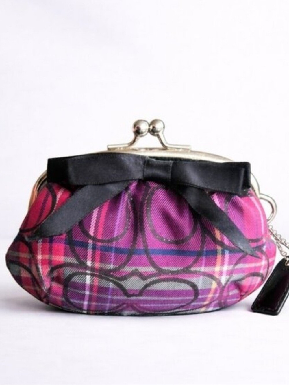 Coach Tartan Kisslock Mini (Purple/Pink) 2010